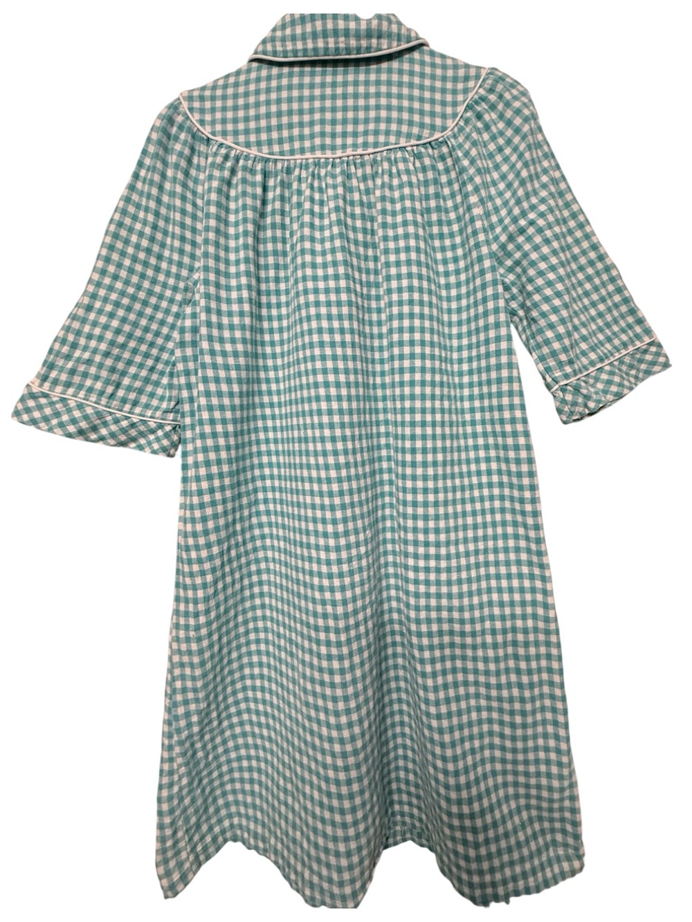 Gingham House Dress Cotton Snap Front Cottagecore Prairie Farmhouse Small - Picture 4 of 7